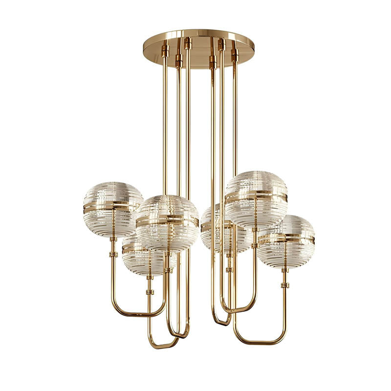 BUY online Premium Metal Glass Chandelier by Gloss (0827/6) - Best Chandelier for home decor