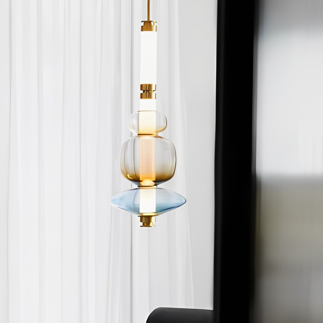Glass LED Pendant Single Light by Gloss (0868/A1)