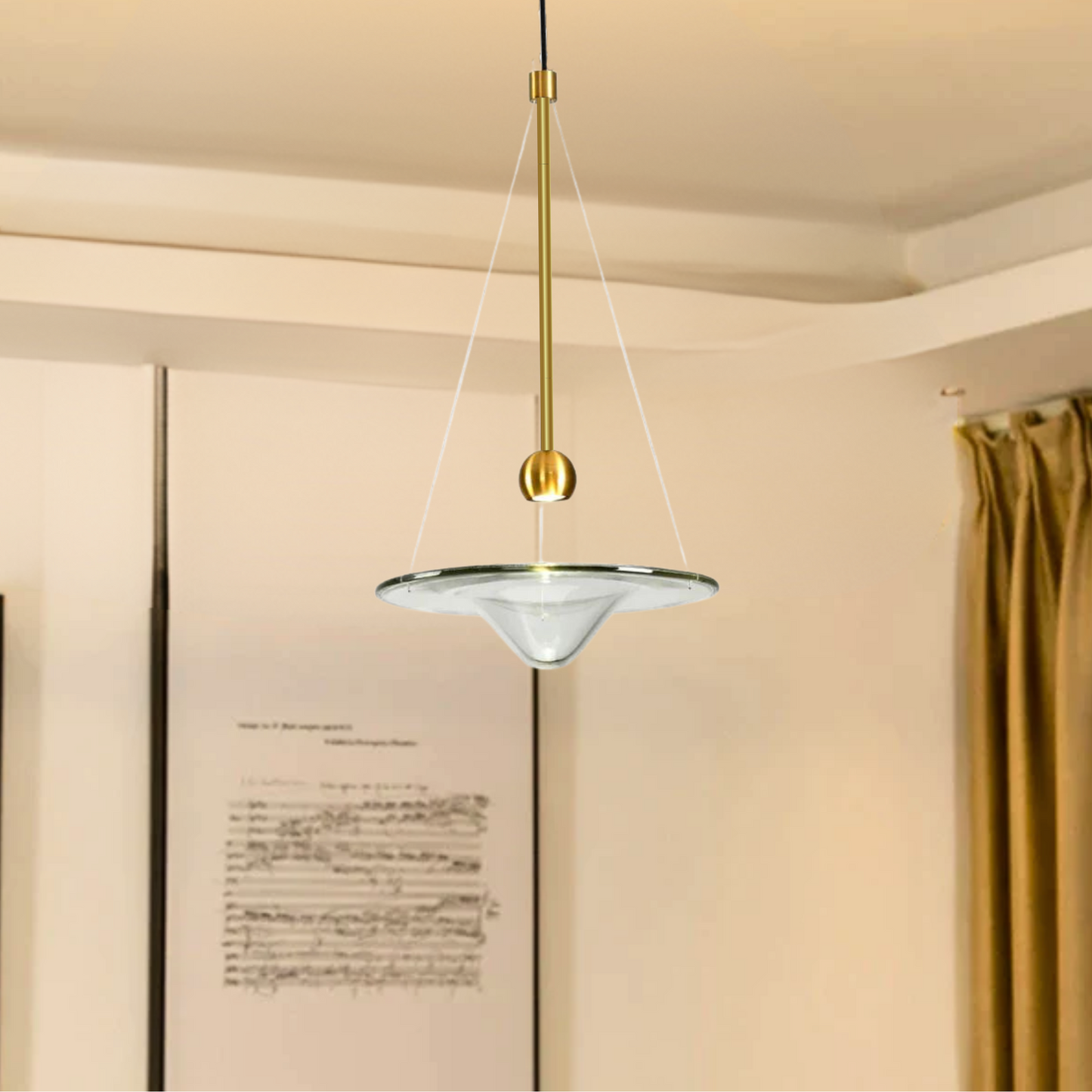 Water Drop Brass Pendent Lamp by Gloss (0960/350)
