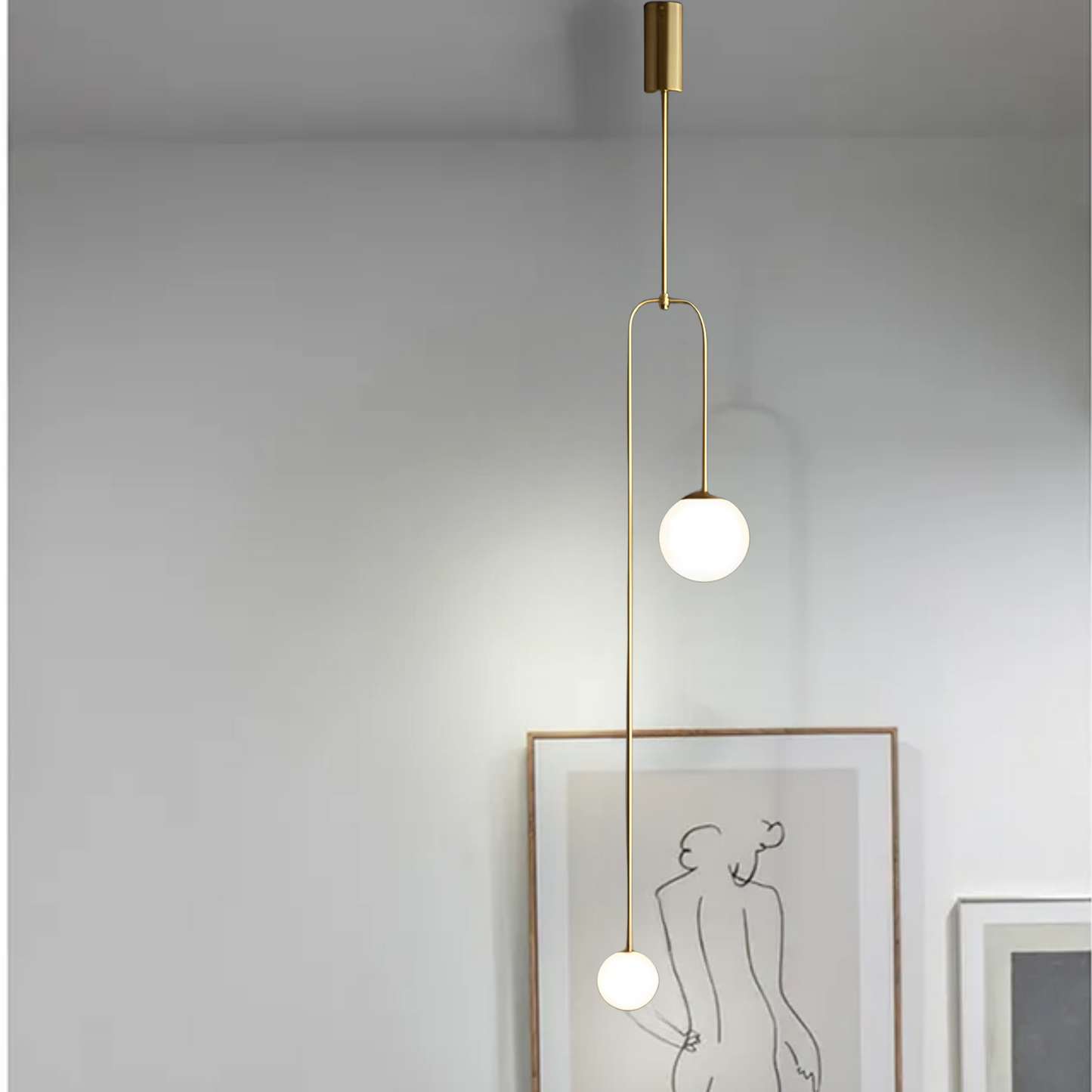 Nordic  Double Glass Pendant Light by Gloss (0984/2A)