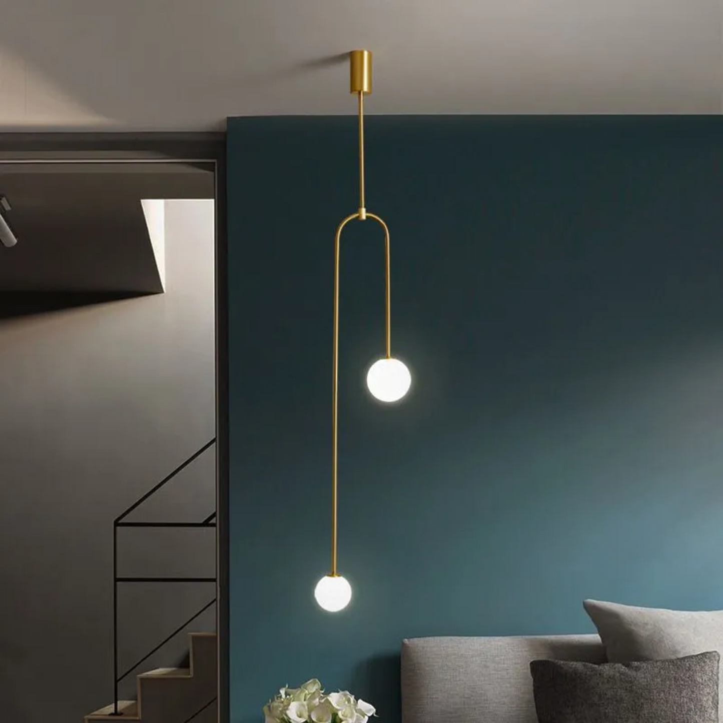 Nordic  Double Glass Pendant Light by Gloss (0984/2A)