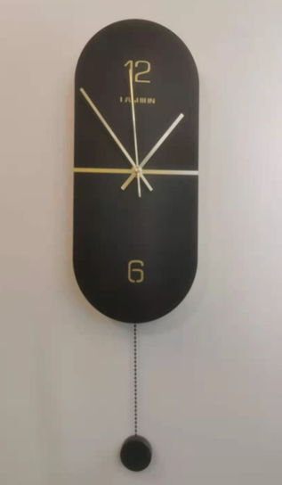 Black Wall Clock by Gloss(2630-B)