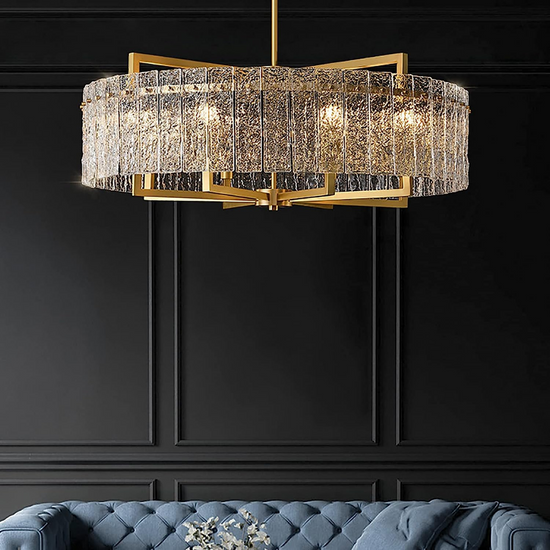 Metal Glass Water Chandelier by Gloss (6045)
