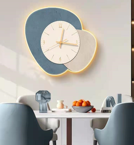 In Gray and Blue Colour Wall Clock by Gloss (7707)