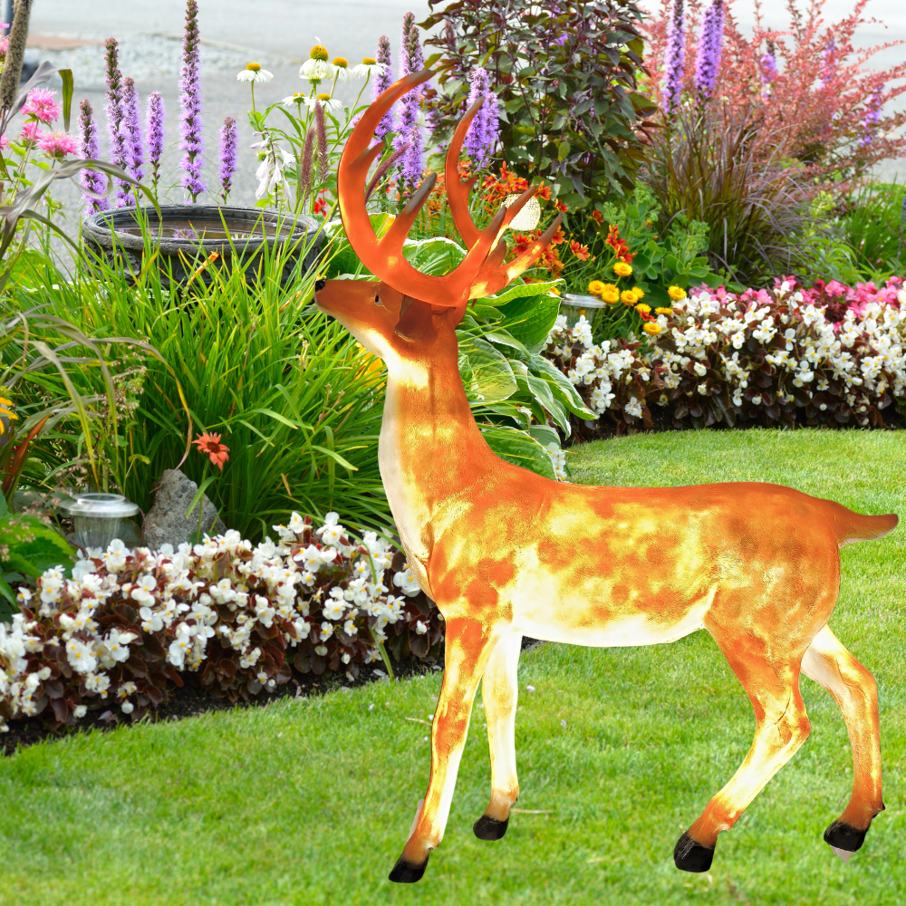 Sika Deer With Horn Wild Animal Outdoor Garden Light by Gloss (9263)