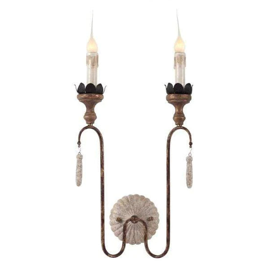 French Country Candle Wall Lamp by Gloss (9324/2)