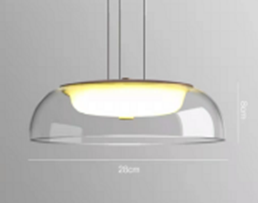 Glass LED Pendant Light by Gloss (9500-C)