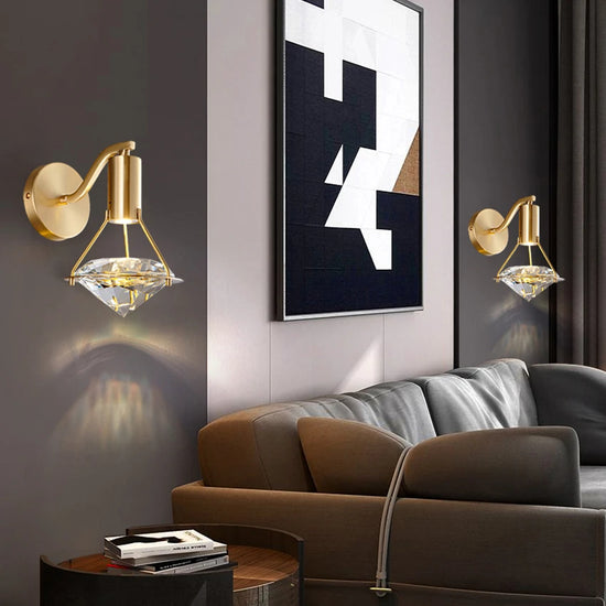 Luxury Iron Crystal LED Wall Light by Gloss (B3050)