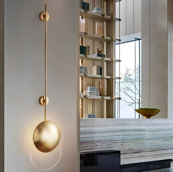 Premium Nordic Modern Brass LED Wall Lamp by Gloss (B909)