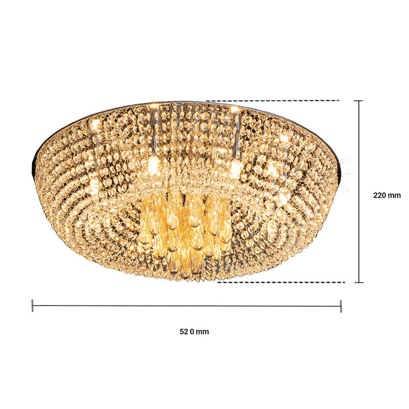 Chalice Ceiling Crystal Chandelier by Philips (581841) - Best Chandelier for roof decor