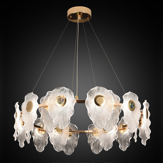 Iron Frosted Glass Chandelier by Gloss (DN1740-18)