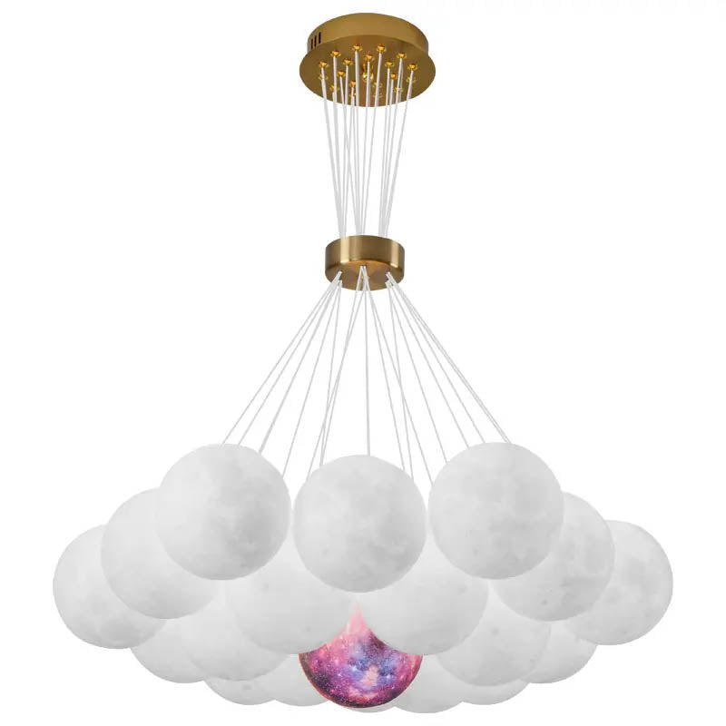 Moon Ball Chandelier by Gloss (L9047/19L) at Ashoka Lites - Best Chandelier for Home decor