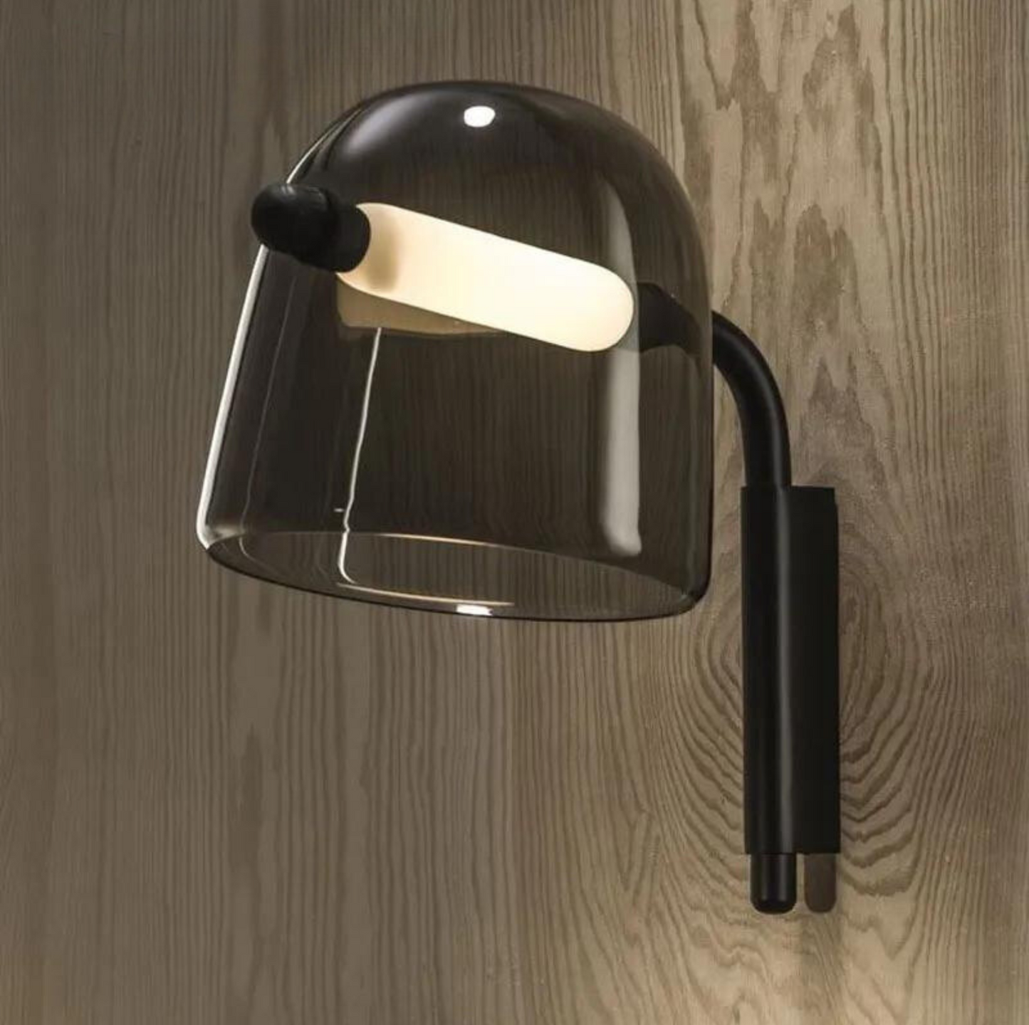 Unique Nordic Design Iron Glass Led Wall Sconce Light Creative Design Smoky and Amber Modern Decorative Light Fixture For Bedroom, Office, Corridor by Gloss (MB3202)