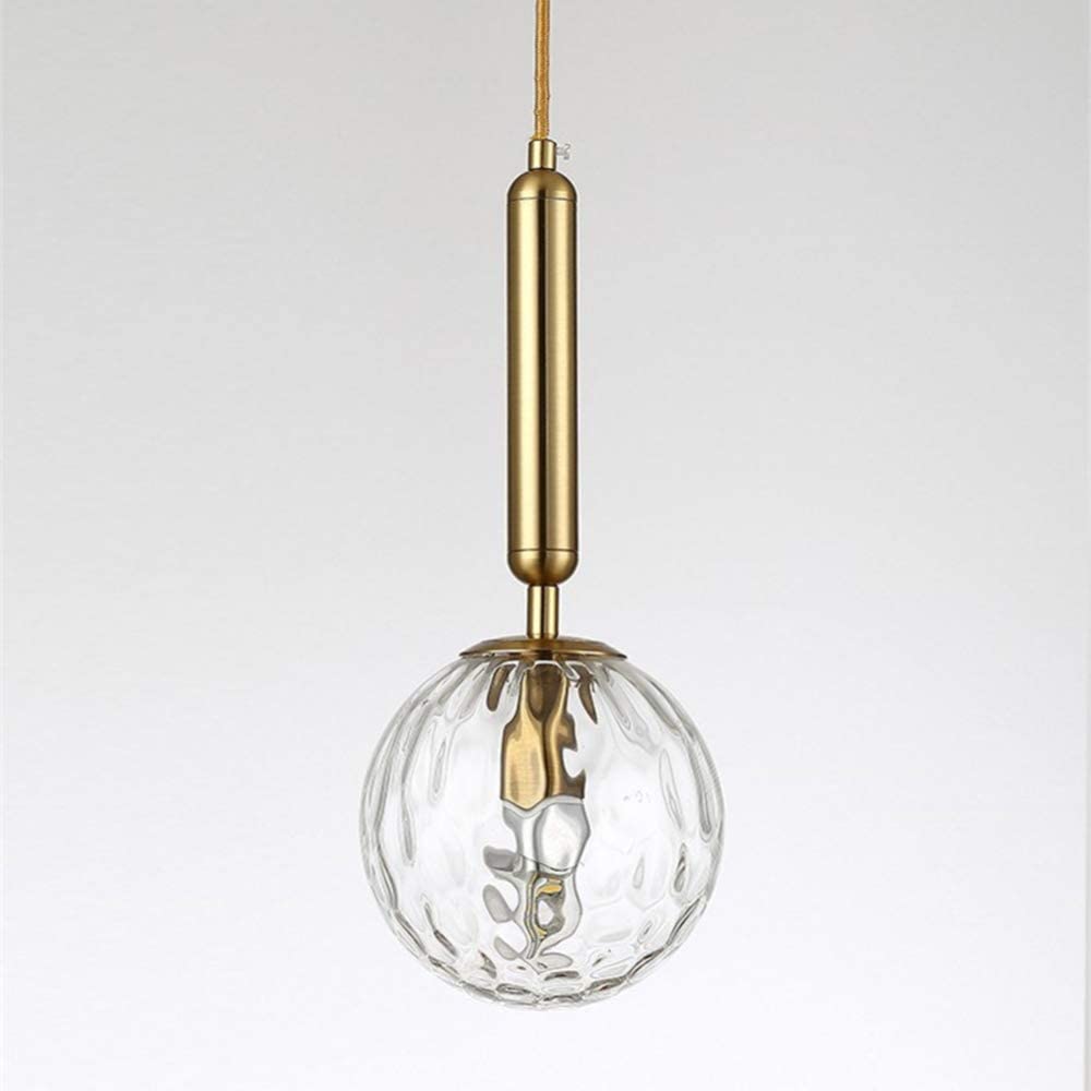 Golden Clear Glass Ball Pendant Light by Gloss (MD3210-A-180)
