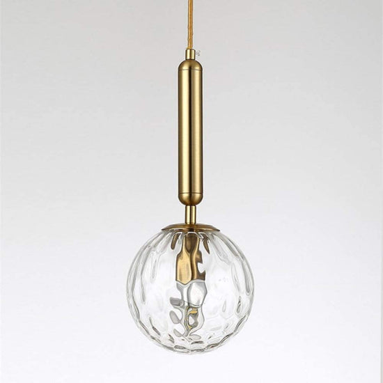 Golden Clear Glass Ball Pendant Light by Gloss (MD3210-A-180)