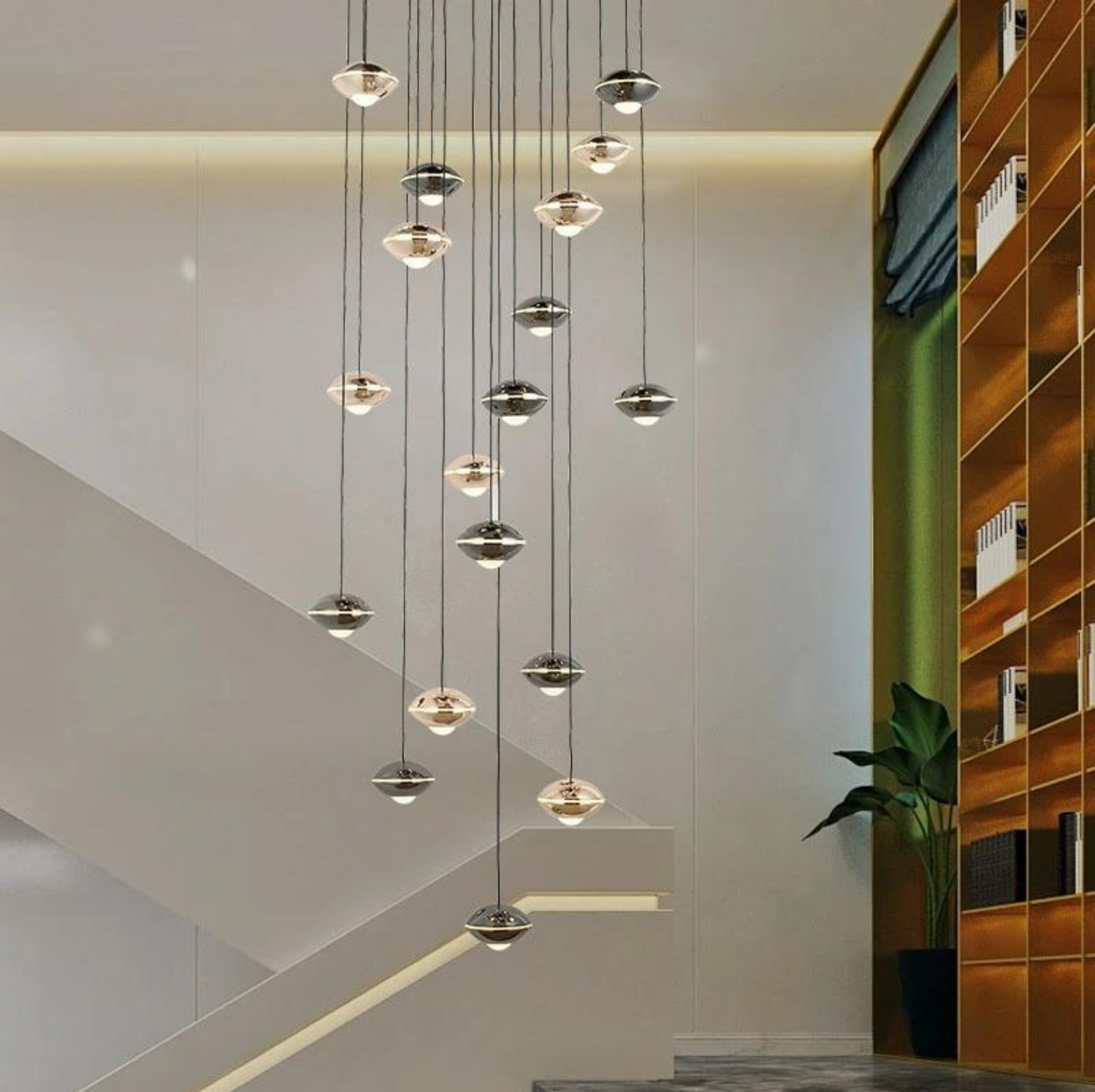 Loft Stair Double Height Chandelier LED  by Gloss (P0723-36A)
