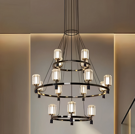 Lumina Elegant Double Height LED Chandelier by Gloss (P0738-16A)