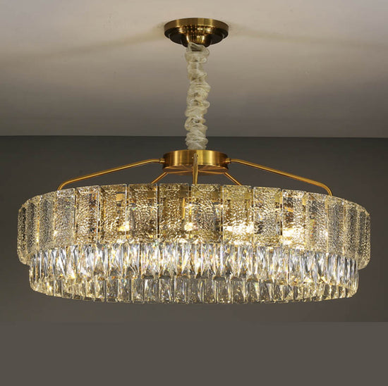 Antique Brass Color Crystal Chandelier by Gloss (SR2029480) - Best Chandelier for Roof