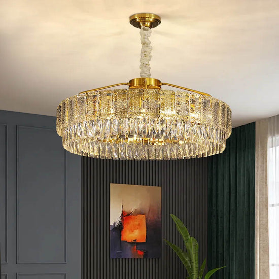 Antique Brass Color Crystal Chandelier by Gloss (SR2029480) - Best Chandelier for Home decor