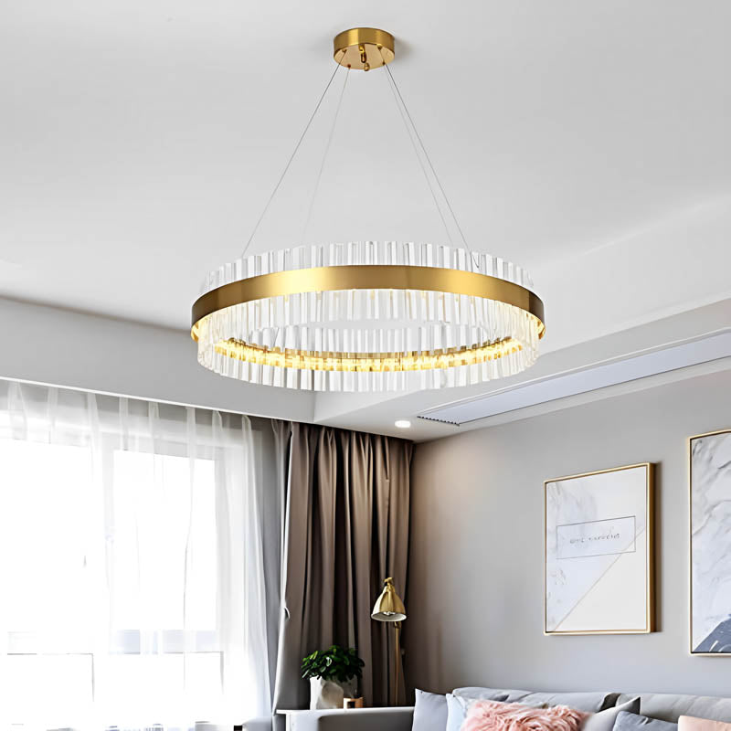 BUY ONLINE Iron LED Crystal Chandelier by Gloss (SR80010/1000) - Best Chandelier for HOME decor