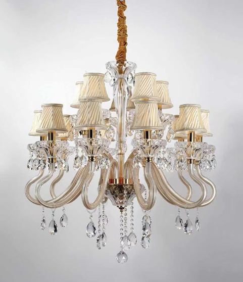 Cloth Shade Double Height Chandelier by Gloss(XQ6022)