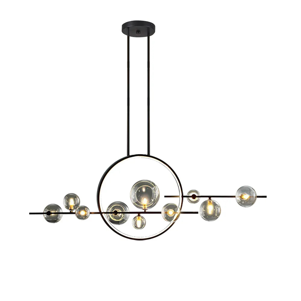 Dining Room Coffee Bar Black or White LED Chandelier by Gloss (L9031)