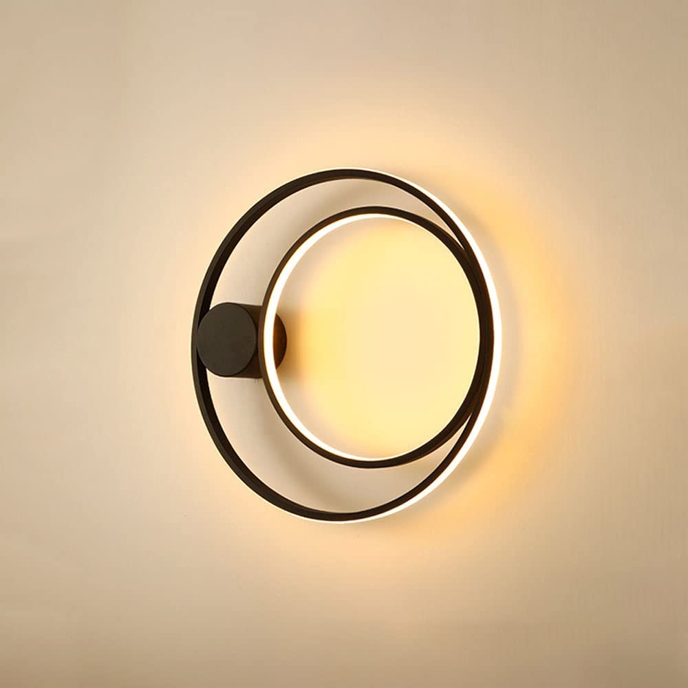Double Round Bedside LED Wall Light by Gloss (9069)