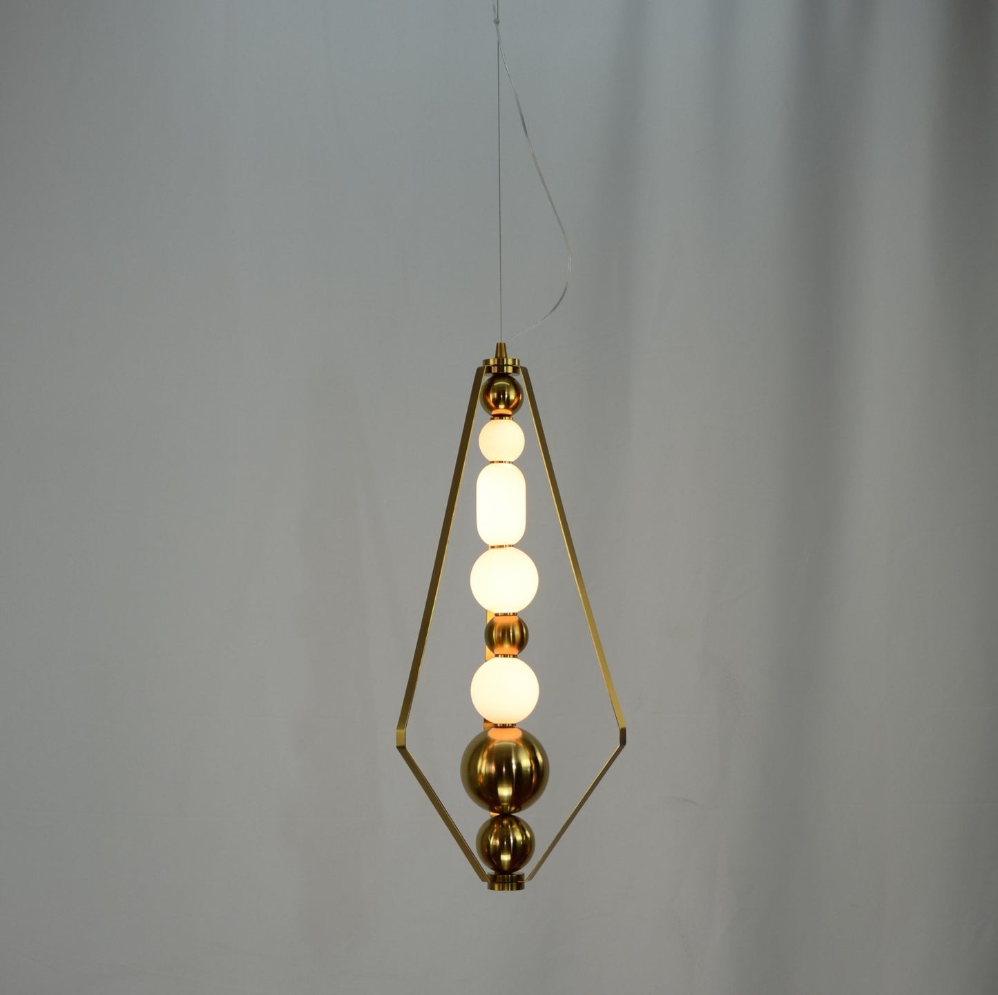 Crystal Sand Black and Gold Glass LED Pendant Light by Gloss (A1870/A)