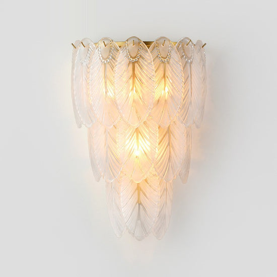 Feather Iron Glass Wall Lamp by Gloss (SR1039/W)