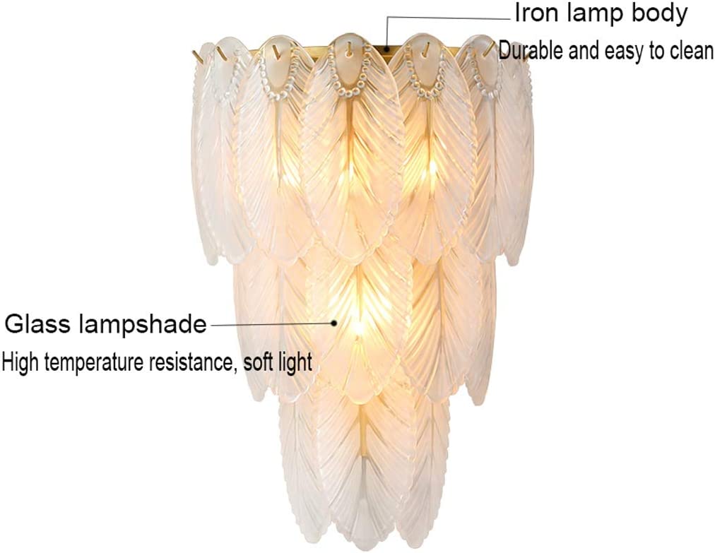 Feather Iron Glass Wall Lamp by Gloss (SR1039/W)