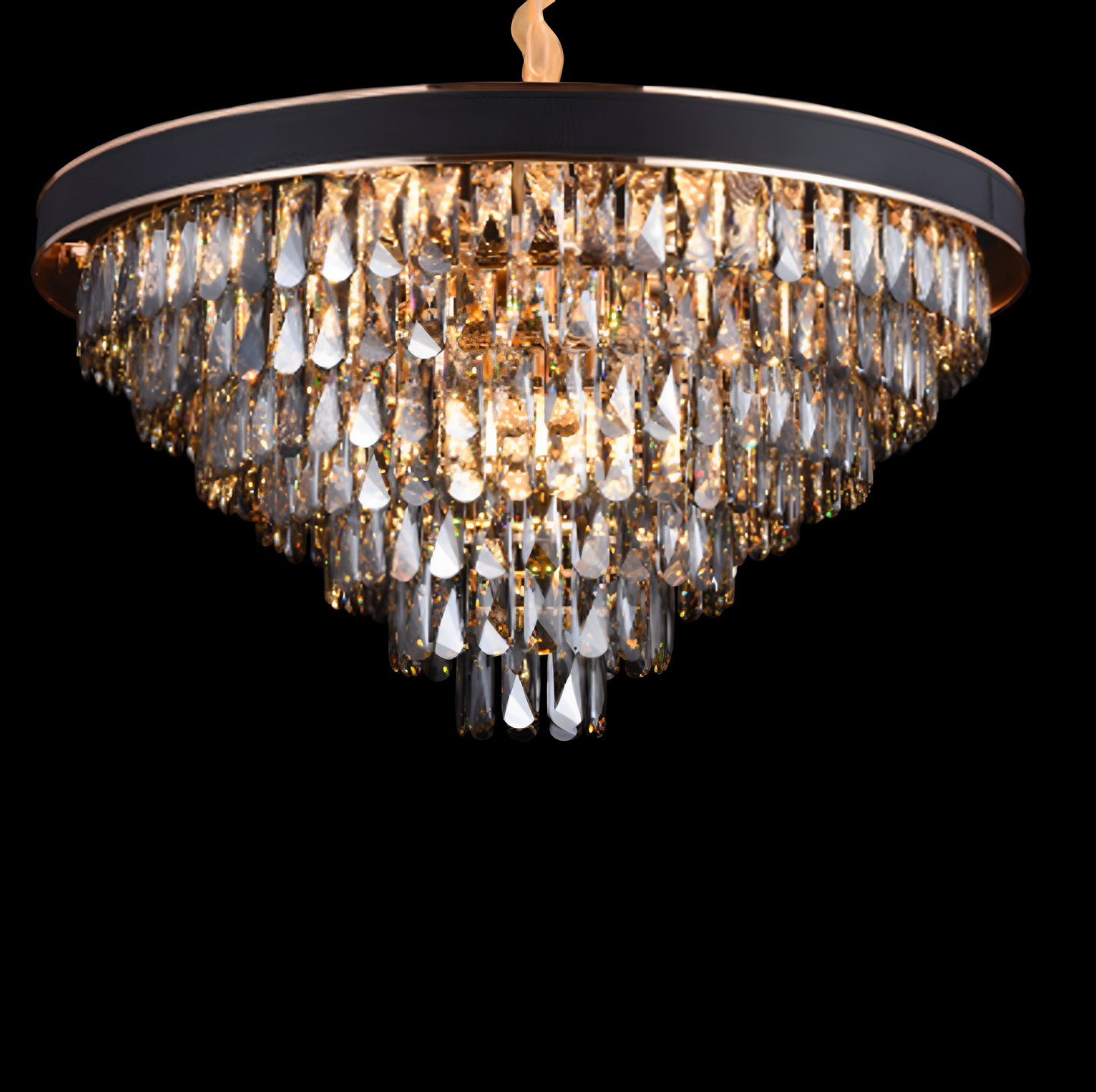 Rose Gold Brilliance Crystal Chandelier by Gloss (SR1230/80)