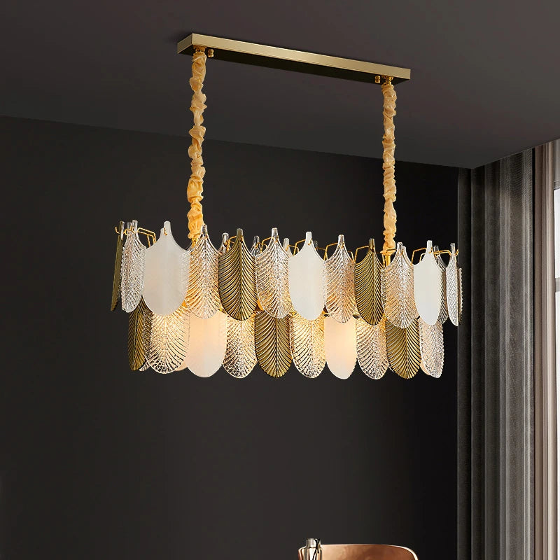Feather Brass Crystal Chandelier by Gloss (SR88421/80)