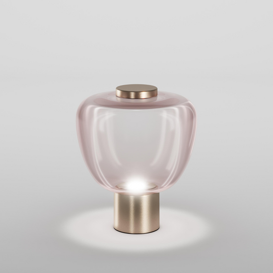 Rose Gold Golden Glass Table Lamp by Gloss (0757/A)
