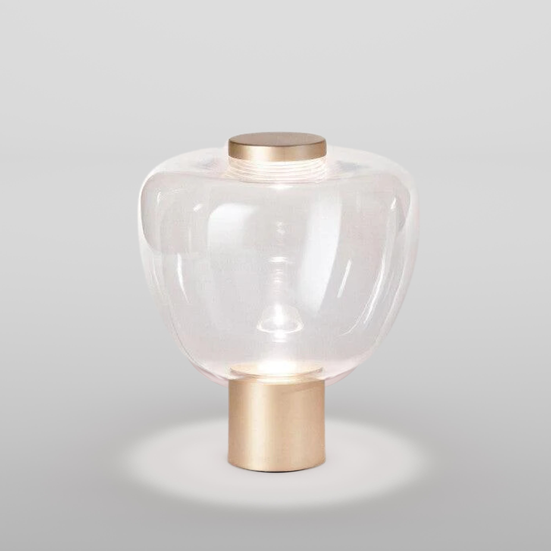0757/A Luxury Rose Gold And Golden Glass Table Light