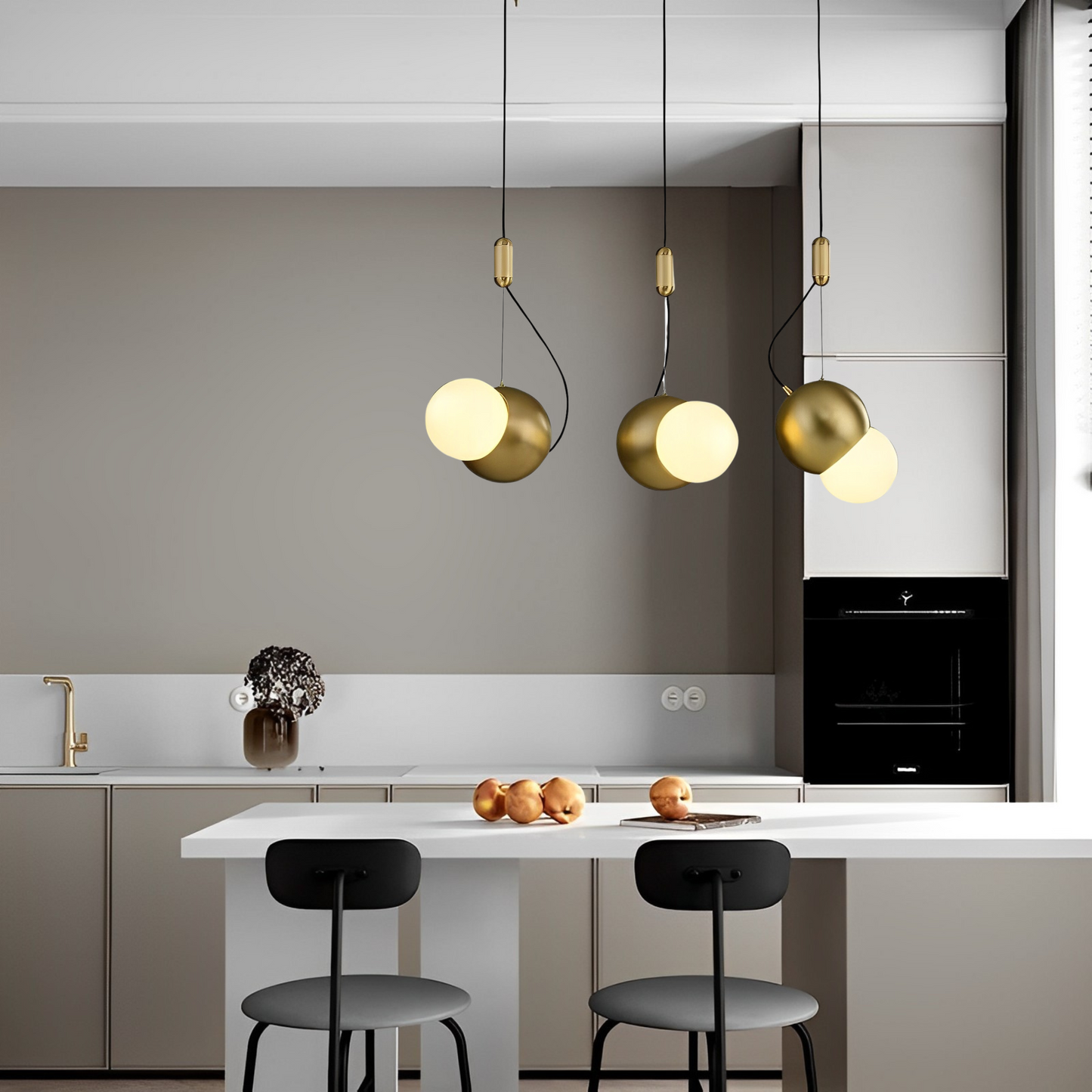 Load image into Gallery viewer, Nordic Brass Color Pendant Light by Gloss (0894/3)
