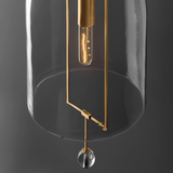 0924/SW Luxury Metal Glass E27 Wall Light with Transparent Glass Golden Body Wall Lamp Fixtures