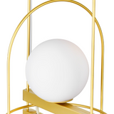 0925/2 Modern White Glass 2 Ball Pendant Light With Brass Finish Pendant Lamp