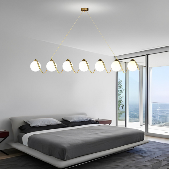 Load image into Gallery viewer, Nordic Metal Glass Chandelier by Gloss (0973/7)
