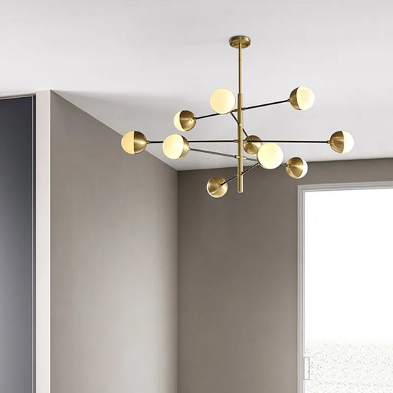 Load image into Gallery viewer, Metal G9 Brass and Glass Chandelier by Gloss (0981/10)
