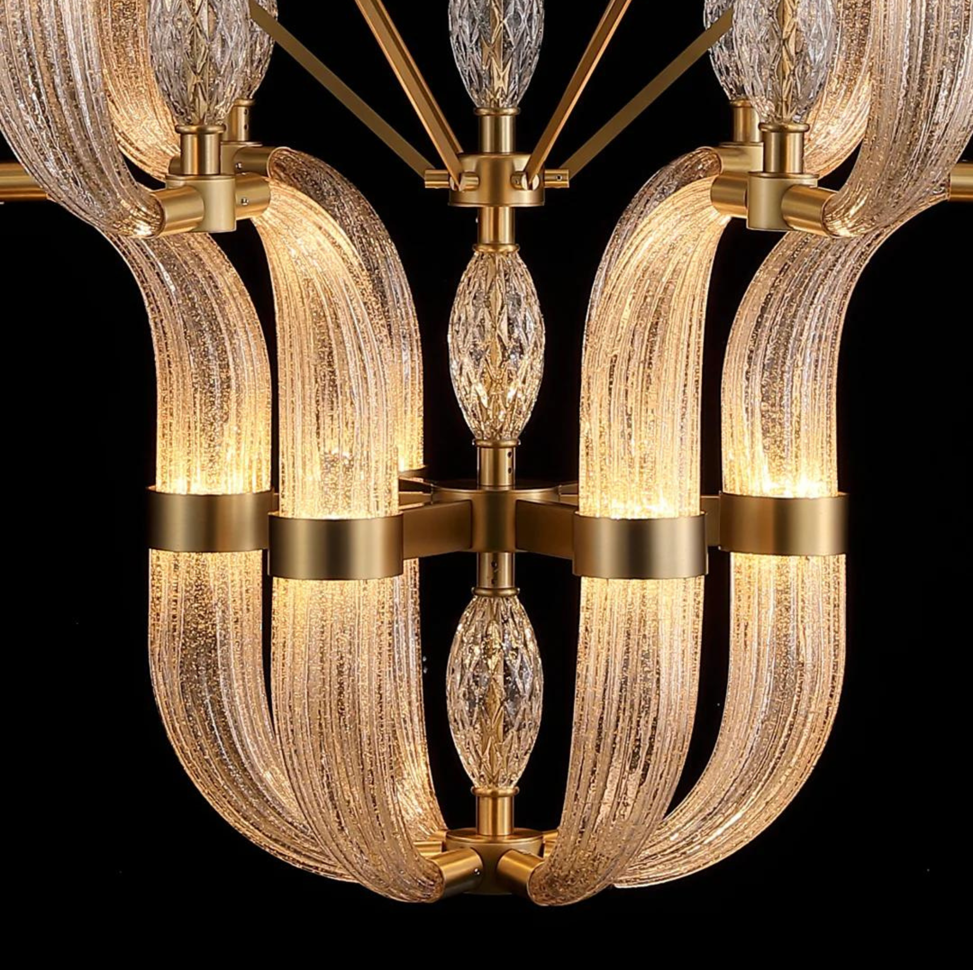 9500 Premium post-modern Iron Glass circle Adjustable Chandeliers for dining room, living room, bedroom, hotel, club creative chandelier