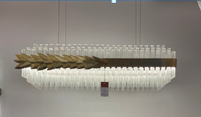 Load image into Gallery viewer, Stainless Steel With Glass  Double Height Chandelier by Gloss (XQ6009)
