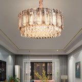 6212 Premium K9 Clear Crystal Ceiling Modern Designer Glass Light Rose Gold Chandelier