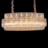 6251 Premium French Gold Clear Rectangular Chandelier Light