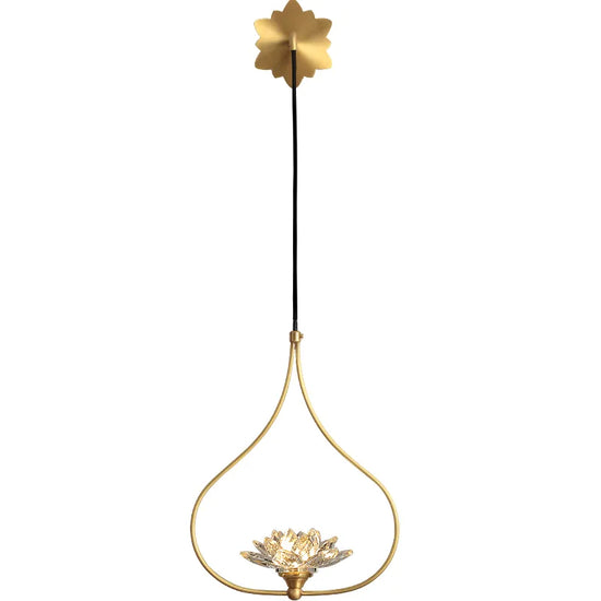 Load image into Gallery viewer, Premium Modern Brass Clear Lotus Crystal Led Wall Lamp by Gloss (6601)
