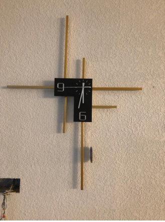 lron art+acrylic  Wall Clock by Gloss (7701)