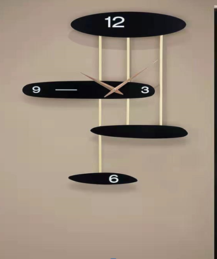 Oval  Acrylic Wall Clock by Gloss (7702)