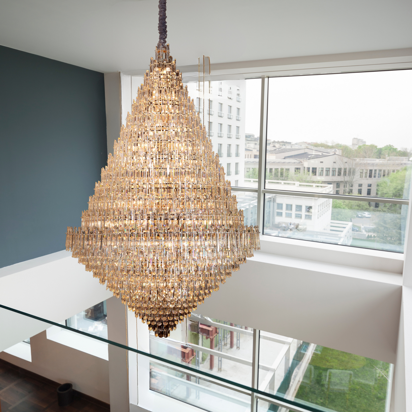 Radiant Opulence Crystal  Double Height Chandelier by Gloss (8188)