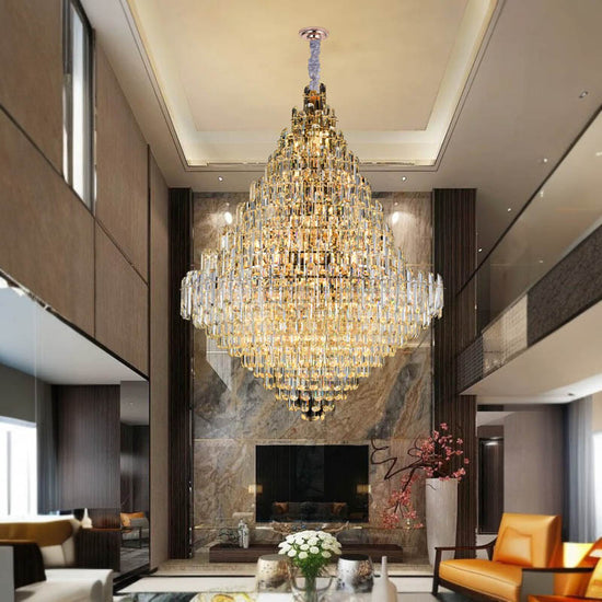BUY ONLINE Premium K9 Crystal Metal Chandelier by Gloss (8188) - Best Chandelier for Living Room decor 
