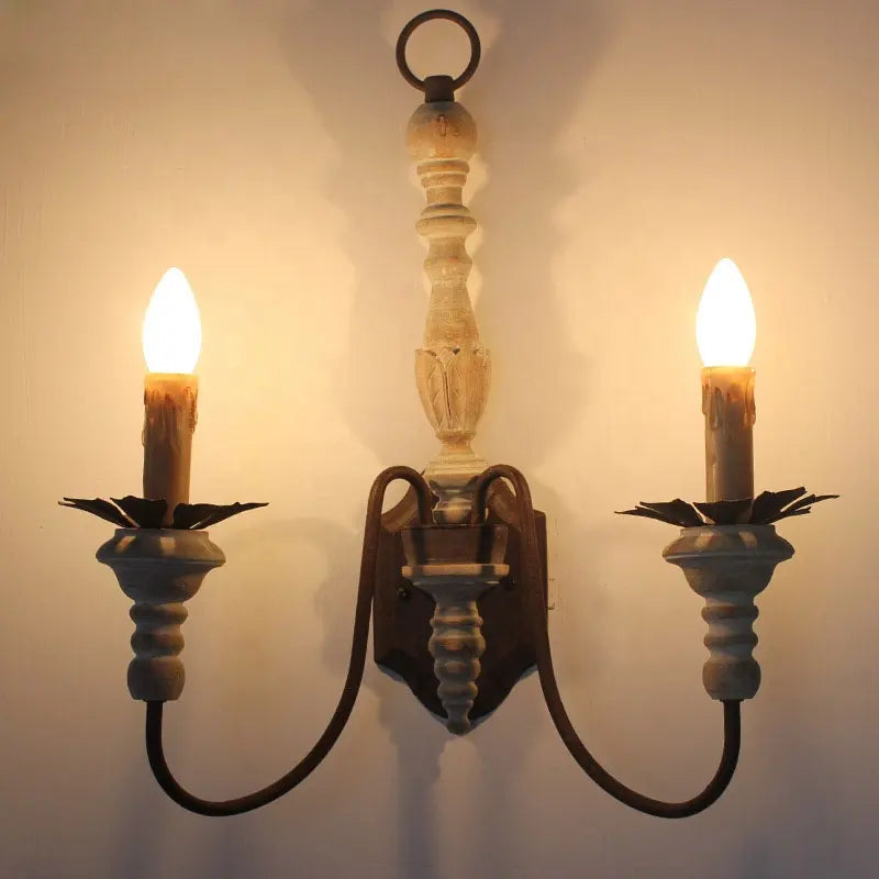 9034/2 Unique Solid Wooden Wall Light