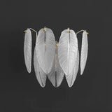 9063 Premium White Glass Goose Feather Designer Wall Light